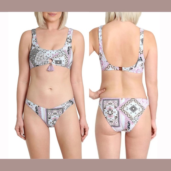 NWT 2PC Nanette‎ Lepore Cami Tank Bikini Top + Hipster Bottom SET [SZ 4 ] - Picture 1 of 12